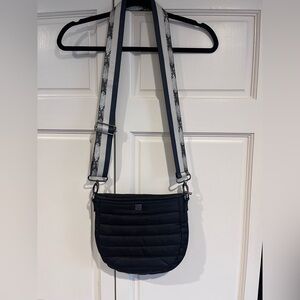 Think Rolyn Black Puffer Crossbody - 11x9 - detachable strap